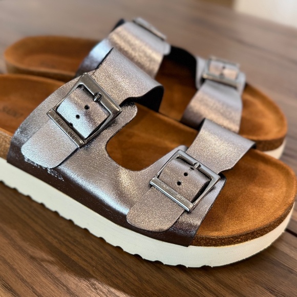 SAINT+SOFIA SUTTON SLIDE - GUNMETAL - US 8 - Picture 1 of 7